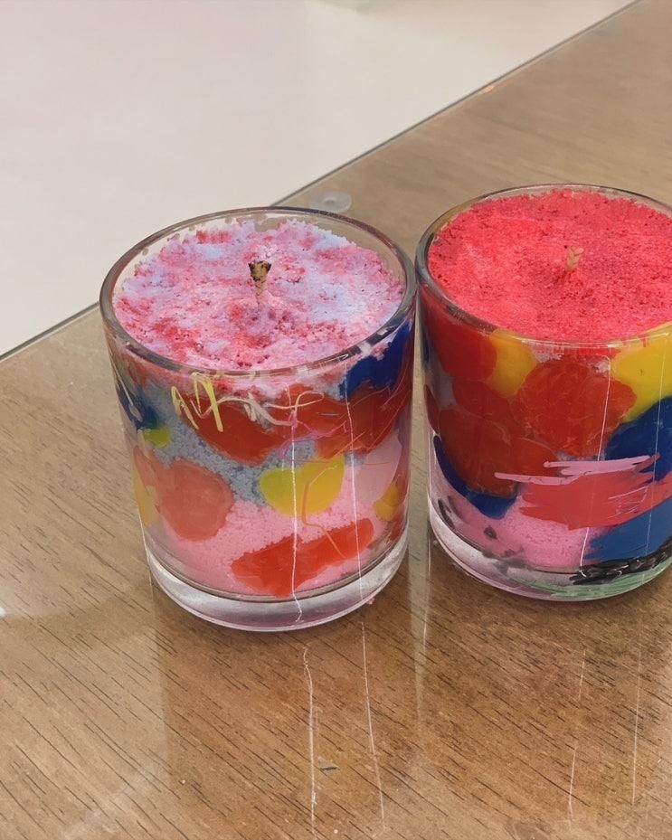아트앤하트 김포장기 가현초 아동미술학원 나만의 캔들만들기