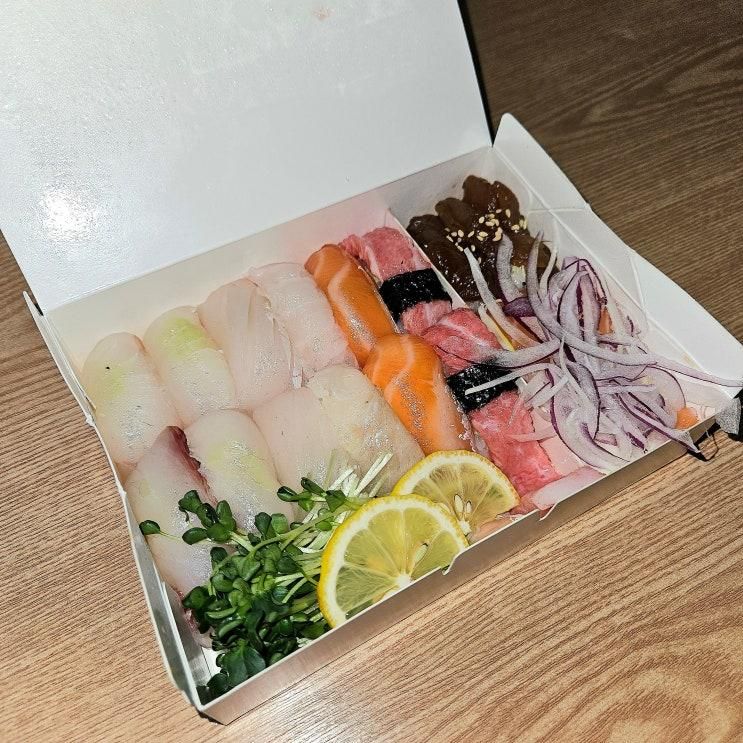 현대백화점 미아점 맛집 본가스시 내돈내산 포장 후기... 