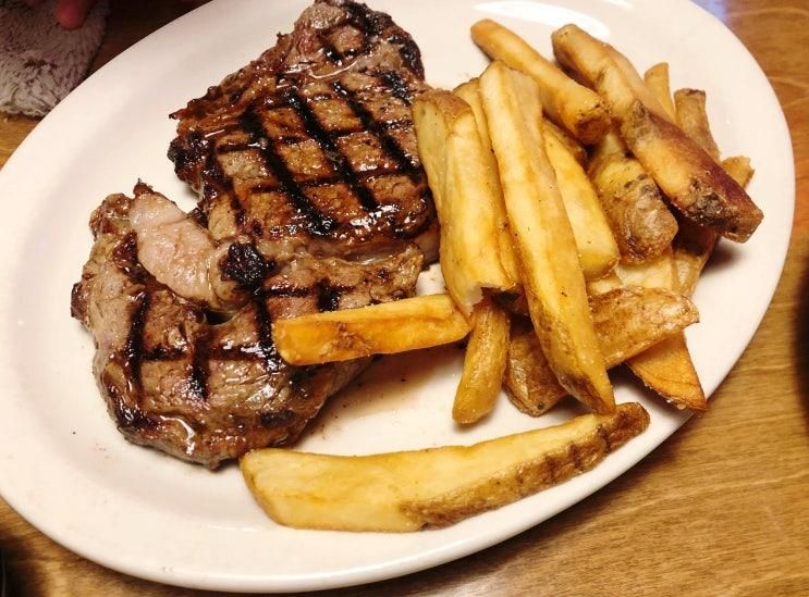 판교 스테이크 맛집 텍사스 로드하우스 현대백화점 식전빵... 