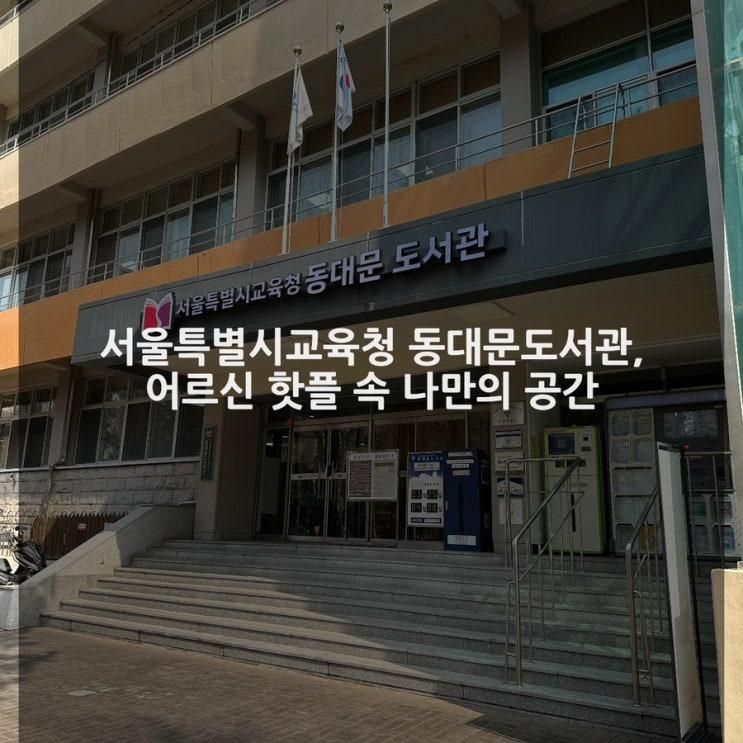 서울특별시교육청 동대문도서관, 어르신 핫플 속 나만의 공간