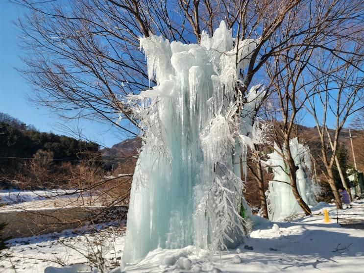 가평 어비계곡 카페 더커피106 빙벽보기