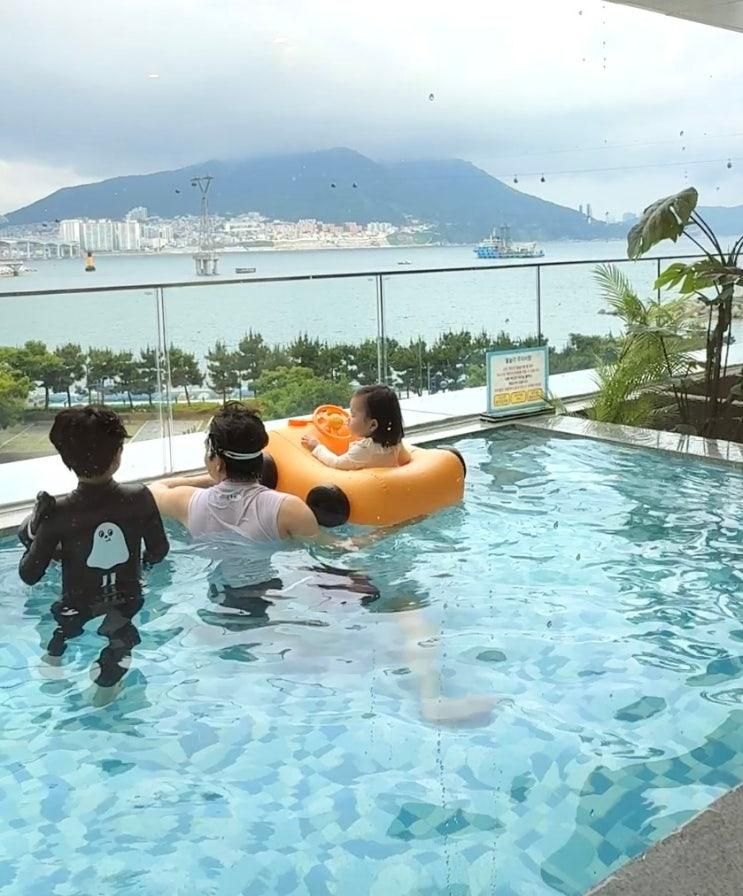 부산 온수풀 풀빌라 송정 오션뷰 사우나 가능한 이터널블루 가족여행 후기