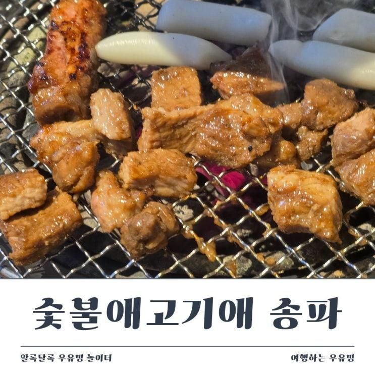 숯불애고기애 파크하비오 맛집, 숙성 돼지갈비와 돼지막창 후기