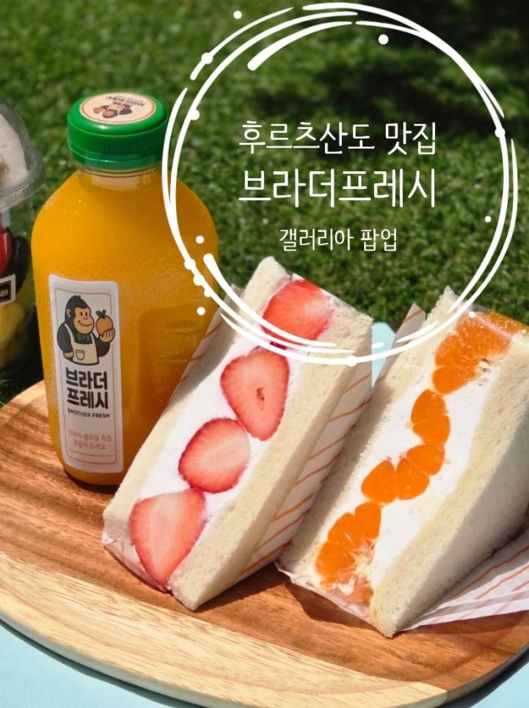 대전 갤러리아 타임월드 팝업 후르츠산도 맛집 브라더프레시