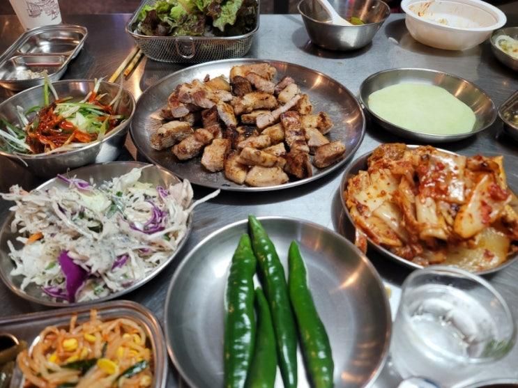 아이랑 도심 속 캠핑 기분 낼 수 있는 한마음 정육 식당