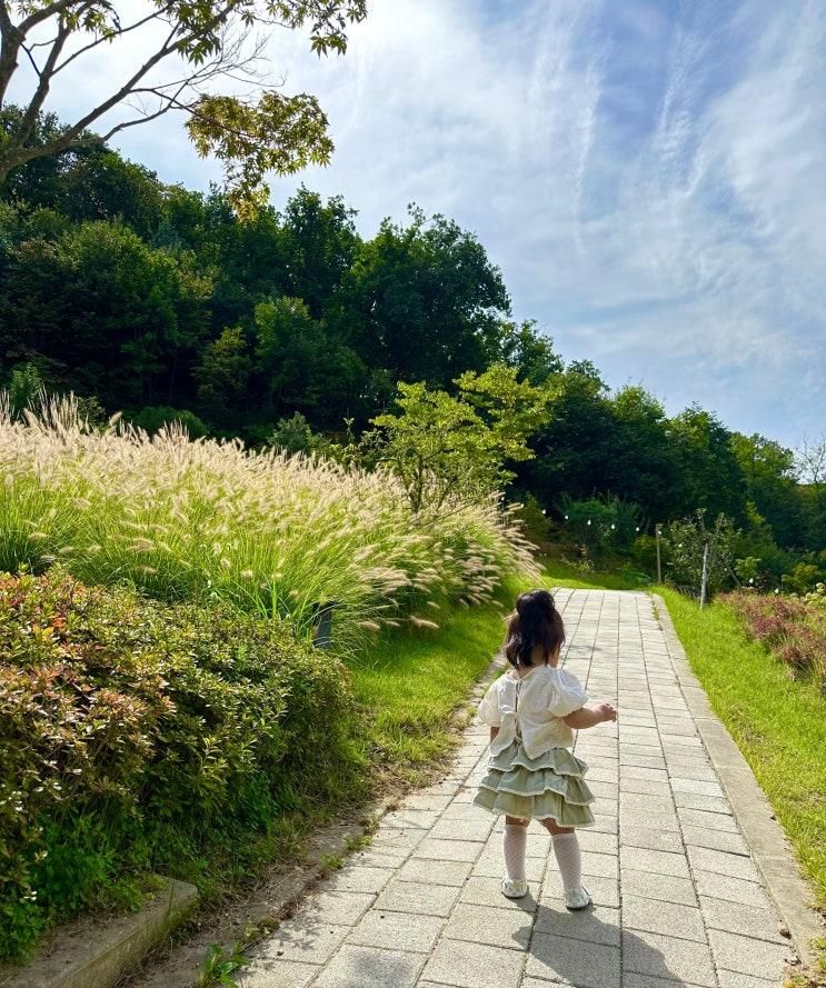 17개월 아기와 산골수목원(카페 수목), 두 시간동안 아장아장 발걸음....