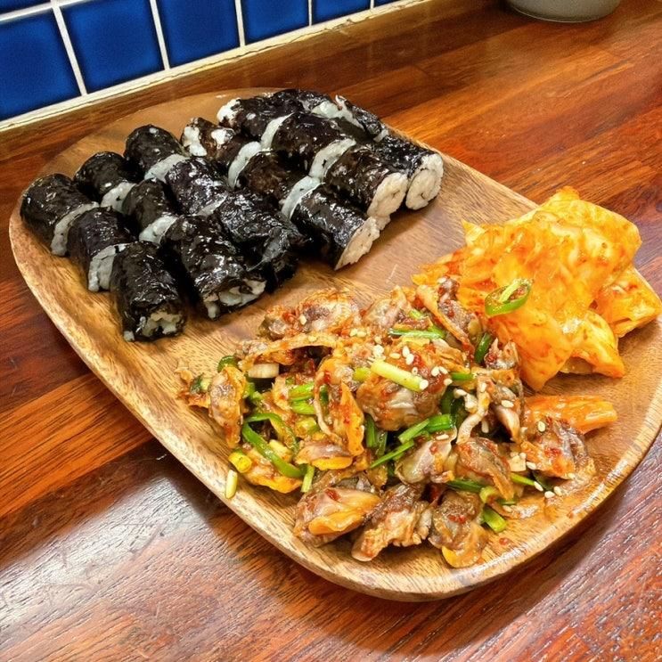 안산 김밥 맛집 고잔동 김밥,말다｜꼬막무침과 먹는 강릉김밥
