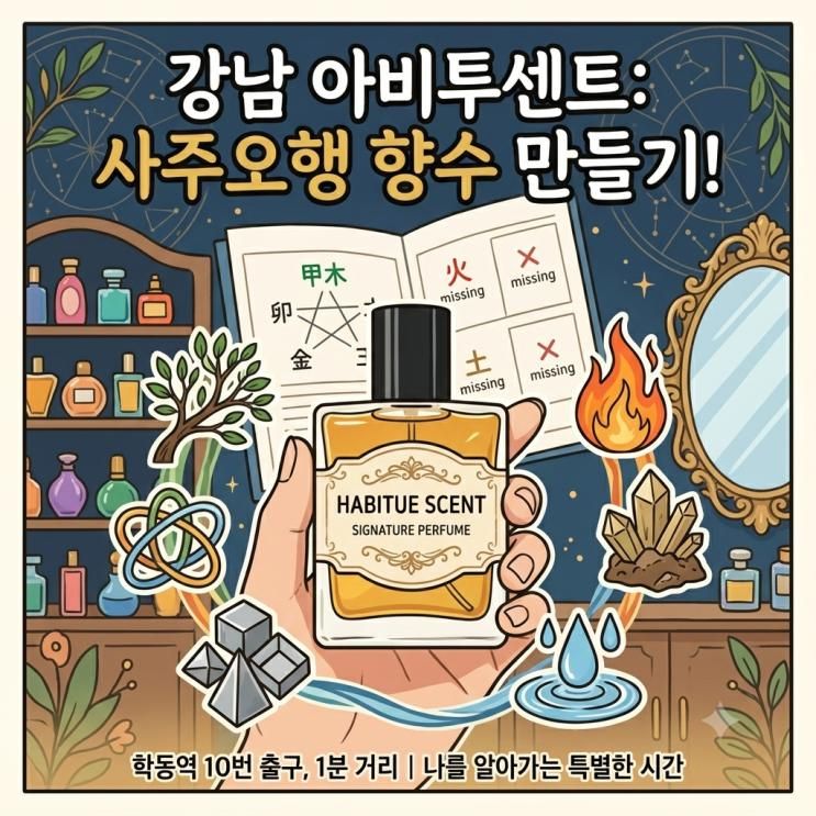 강남 향수공방 아비투센트, 사주오행 향수 만들기