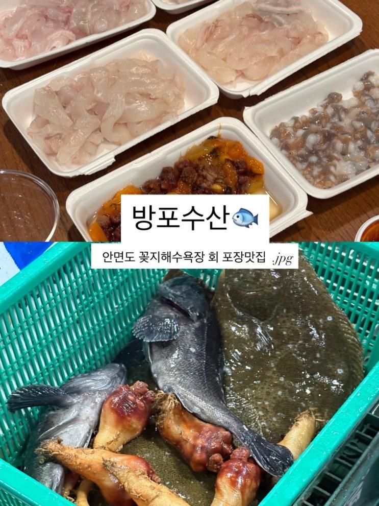 [안면도 꽂지해수욕수장 회 포장맛집 추천] 내돈내산 방포수산 회포....