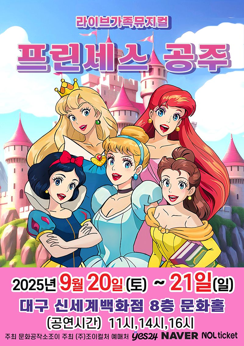 <뮤지컬> 프린세스공주 - 대구(25/09/20~25/09/21)
