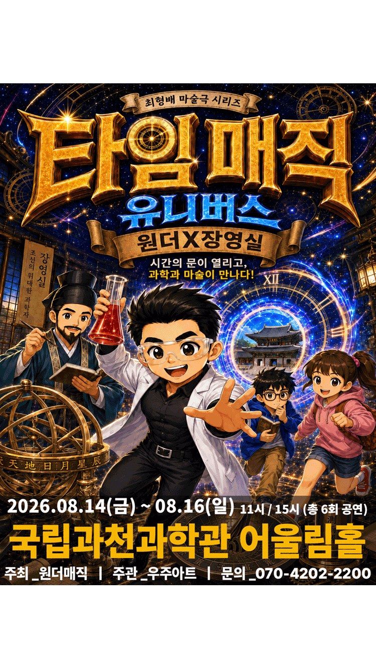 <뮤지컬> 타임매직 유니버스 : 원더X장영실 (과천) (26/08/14 ~ 26/08/16)