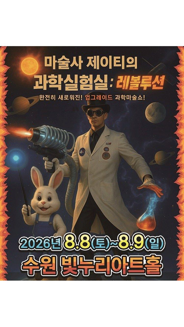 <뮤지컬> 마술사 제이티의 과학실험실 : 레볼루션 - 수원 (26/08/08 ~ 26/08/09)