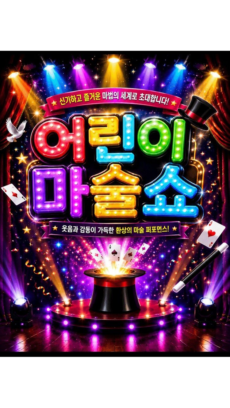 <뮤지컬> 2026년 “어린이마술쇼” - 포항 (26/10/25)